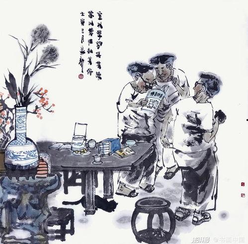 吃瓜群众的国画,趣味横生的市井百态